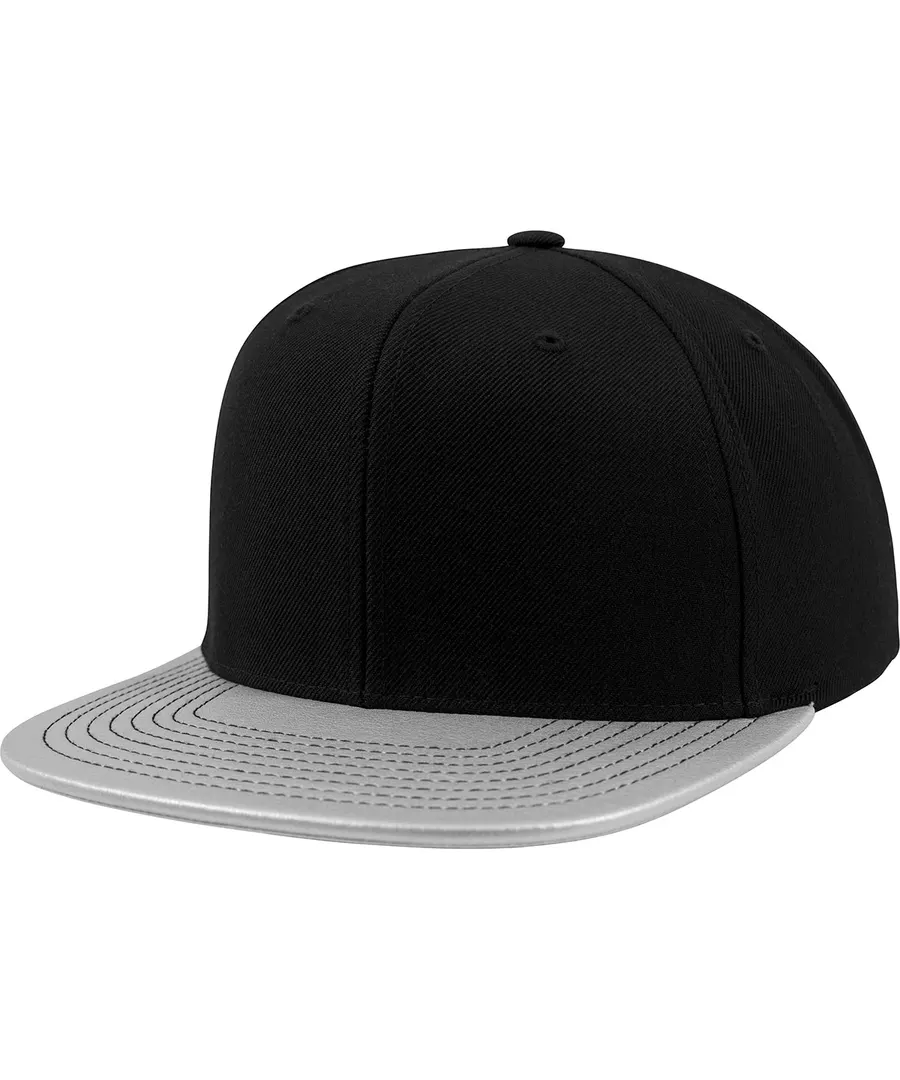 Metallic visor snapback (6089PU) – Silver
