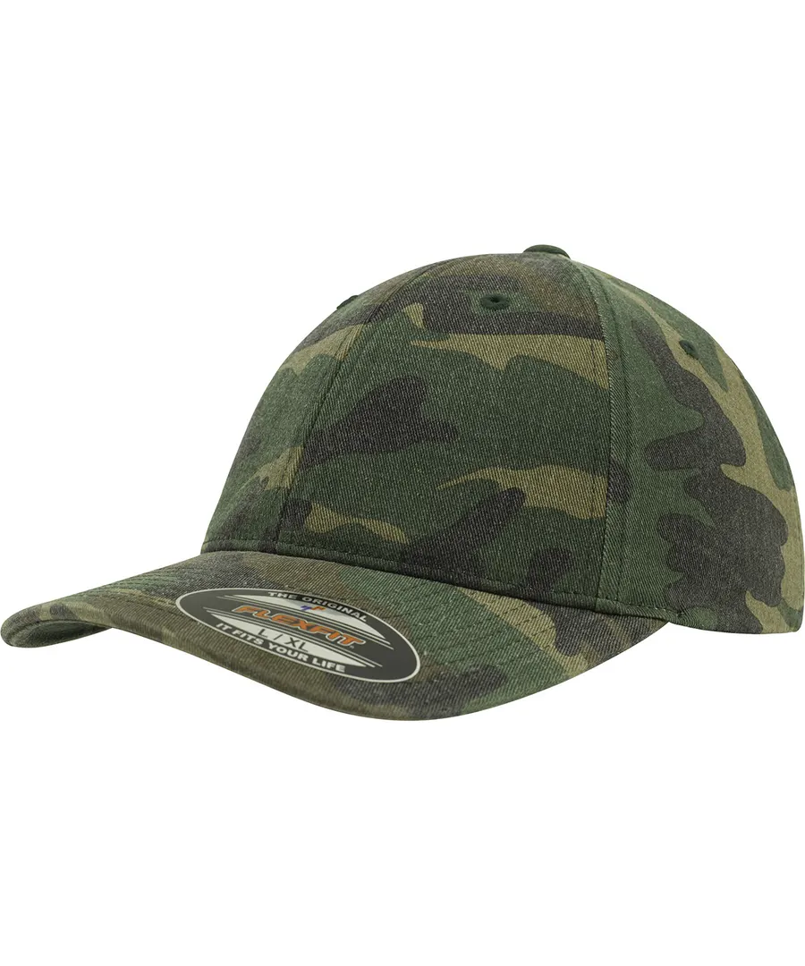 Flexfit garment washed camo (6977CA) – Green Camo
