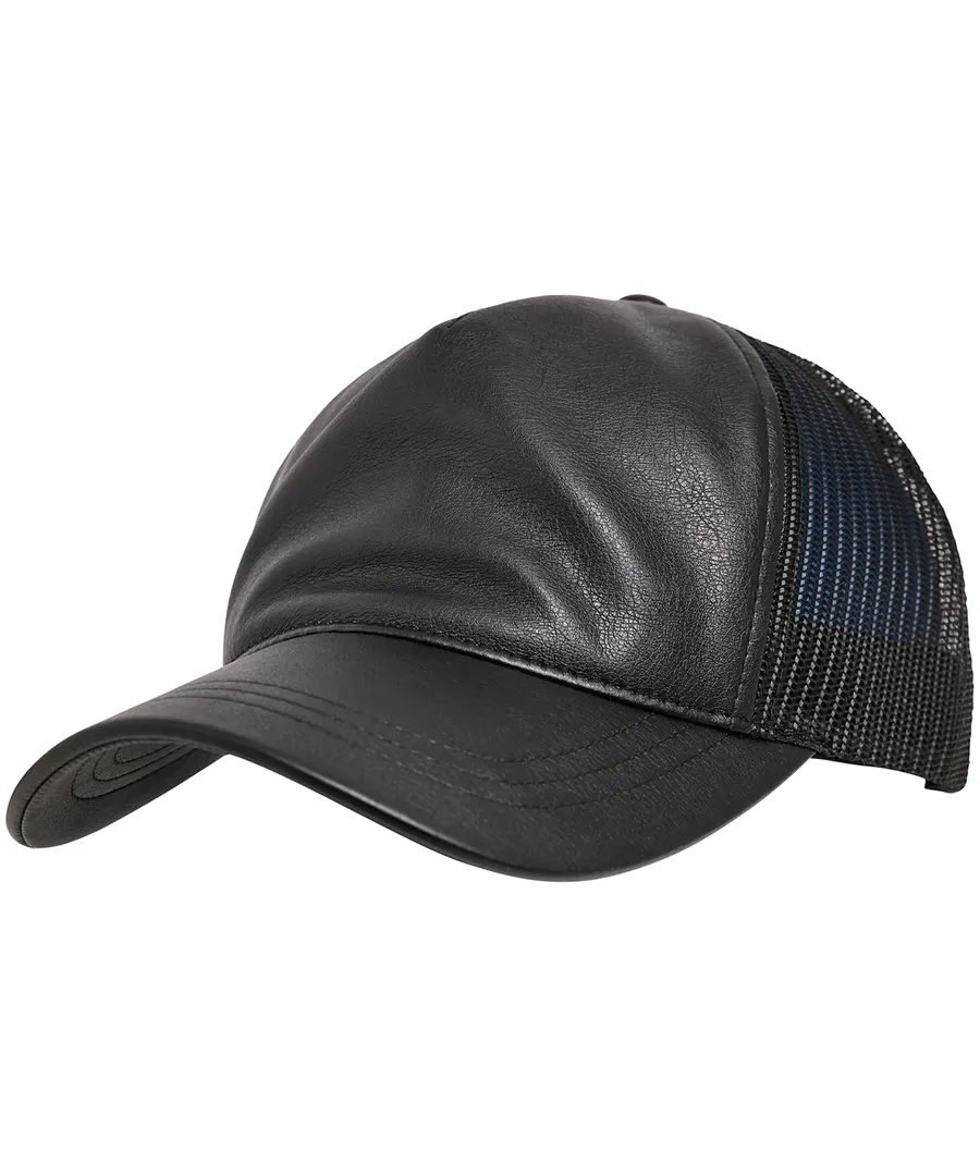 Leather trucker – Black/Black