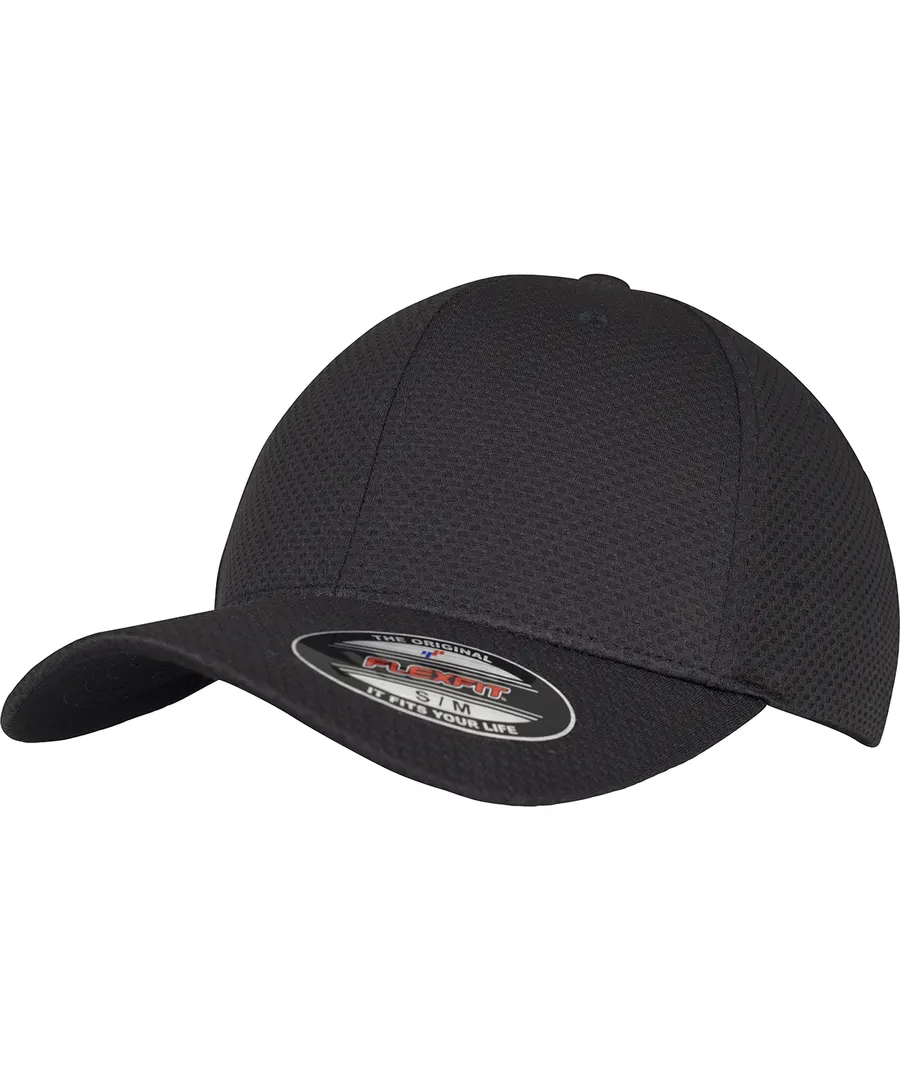 Flexfit 3D hexagon Jersey cap (6584) – Black