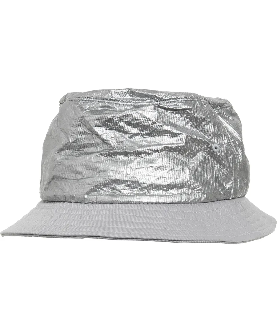 Crinkled paper bucket hat (5003CP) – Silver