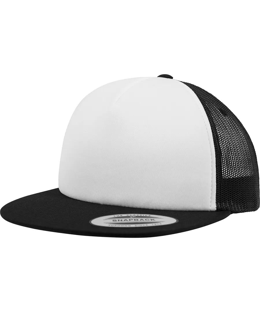 Foam trucker with white front (6005FW) – Black/White/Black