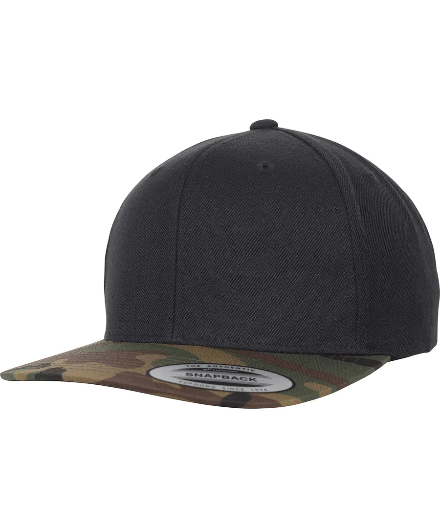 Classic snapback 2-tone camo (6089TC) – Black/Green Camo