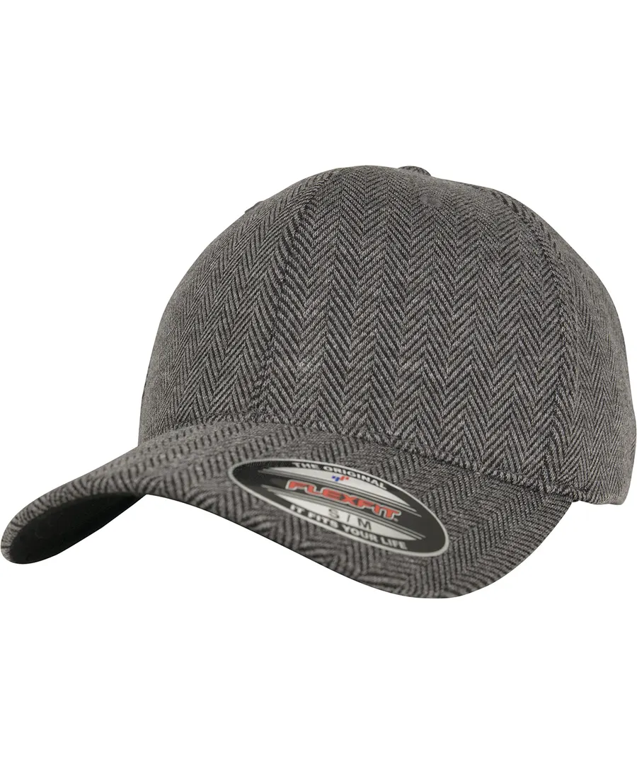 Herringbone melange Flexfit (6277HM) – Black/Heather Grey