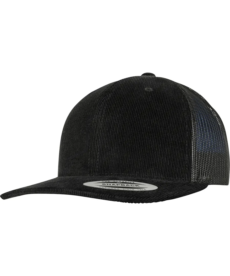 Corduroy retro trucker (6606CT) – Black