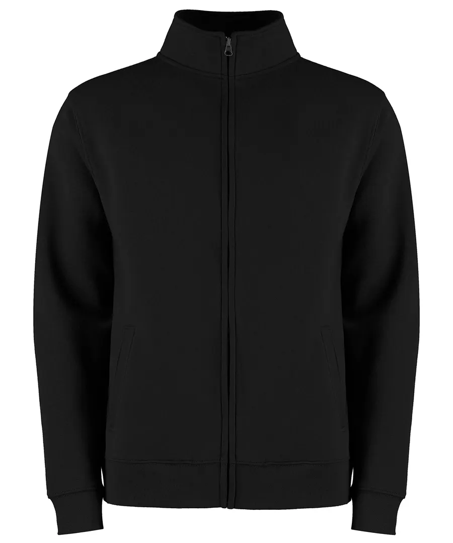 Regular fit zipped sweatshirt – Black