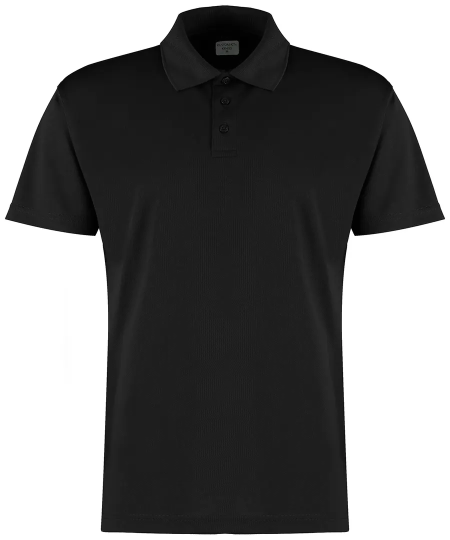 Regular fit micro mesh polo with Cooltex® plus – Black