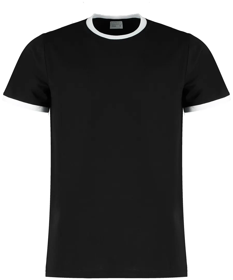 Fashion fit ringer tee – Black/White