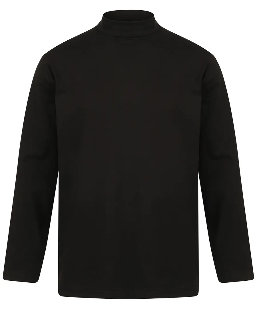 Long sleeve roll neck top – Black