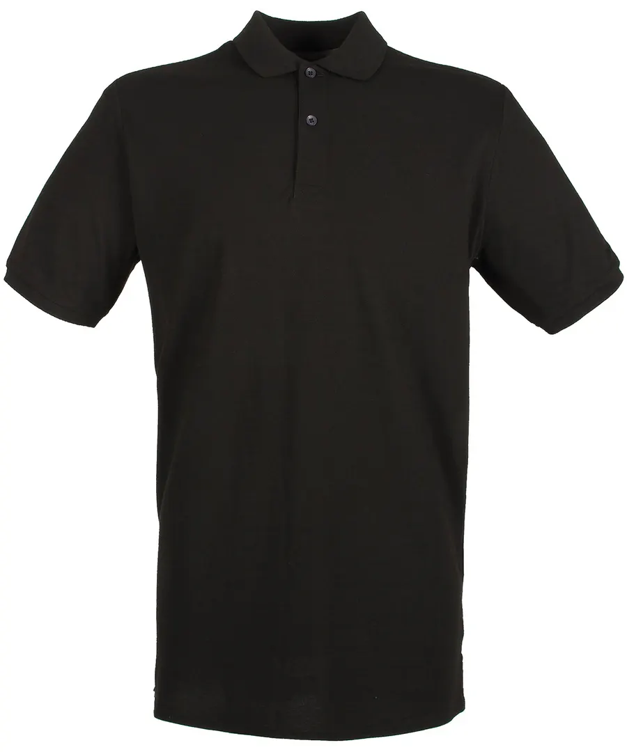 Micro-fine piqué polo shirt – Black