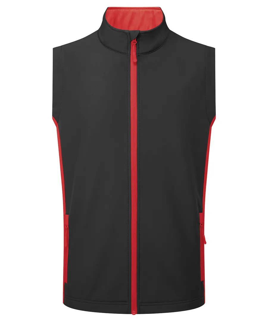 Windchecker® printable and recycled gilet – Black/Classic Red