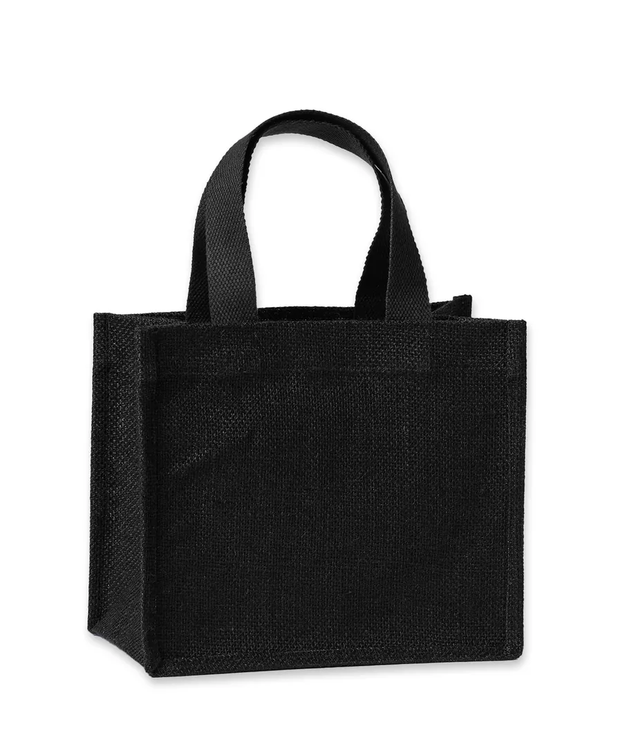 Jute shopper – Black/Black
