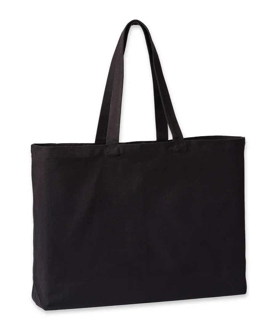 Billie recycled luxe maxi tote – Black