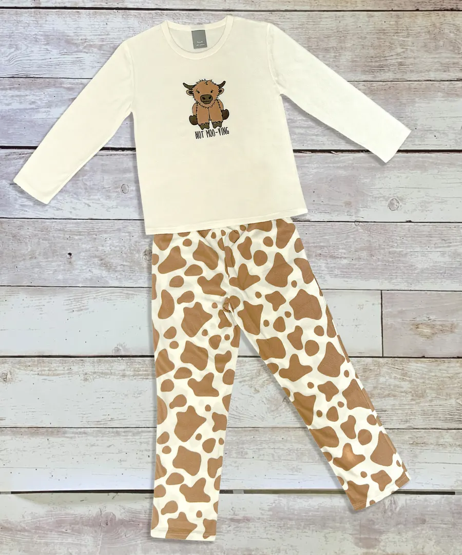 Appliqué pyjamas – Highland Cow