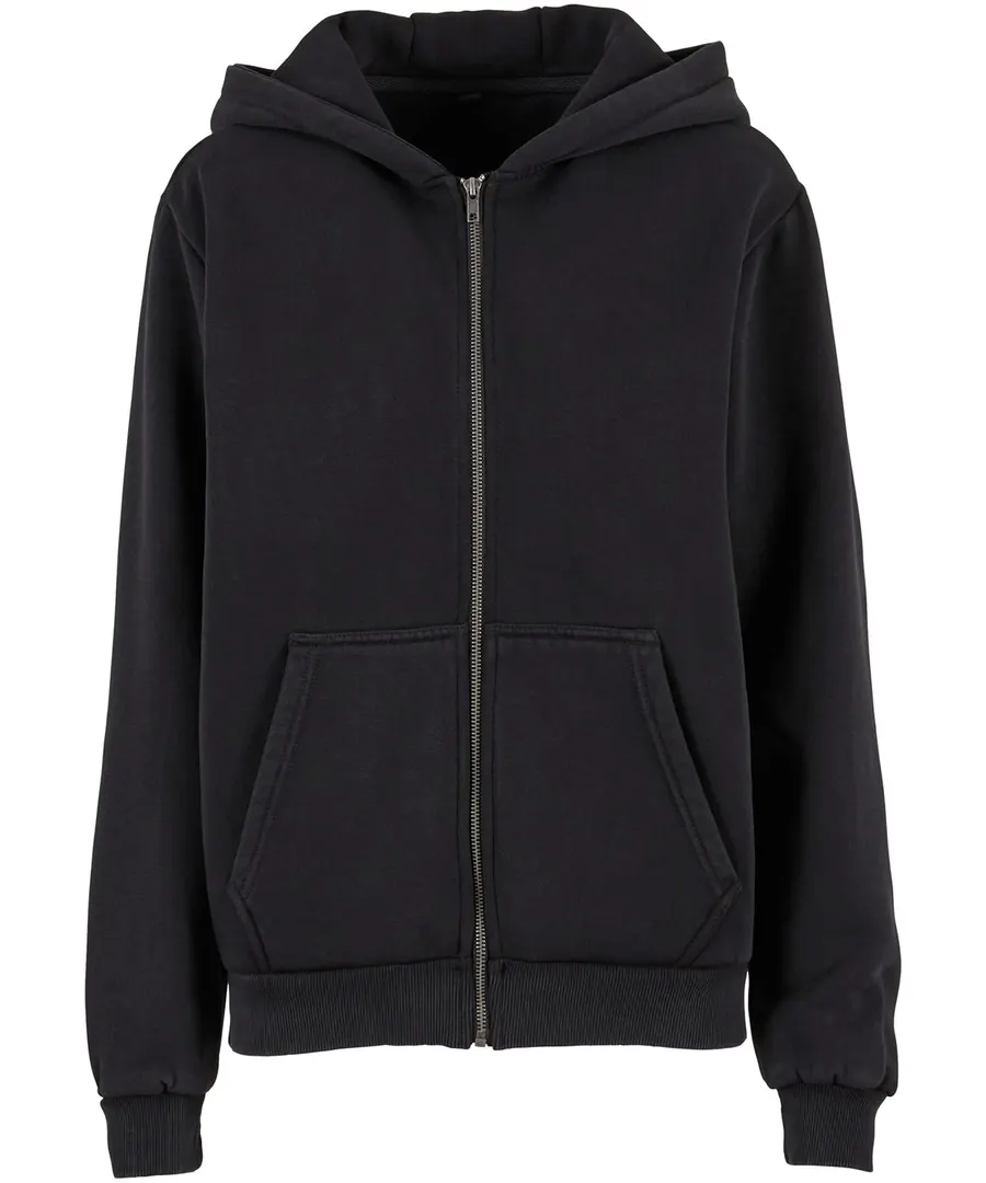 Women’s vintage heavy zip hoodie – Black