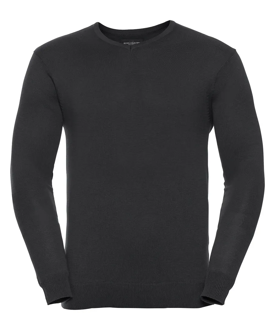 V-neck knitted sweater – Black
