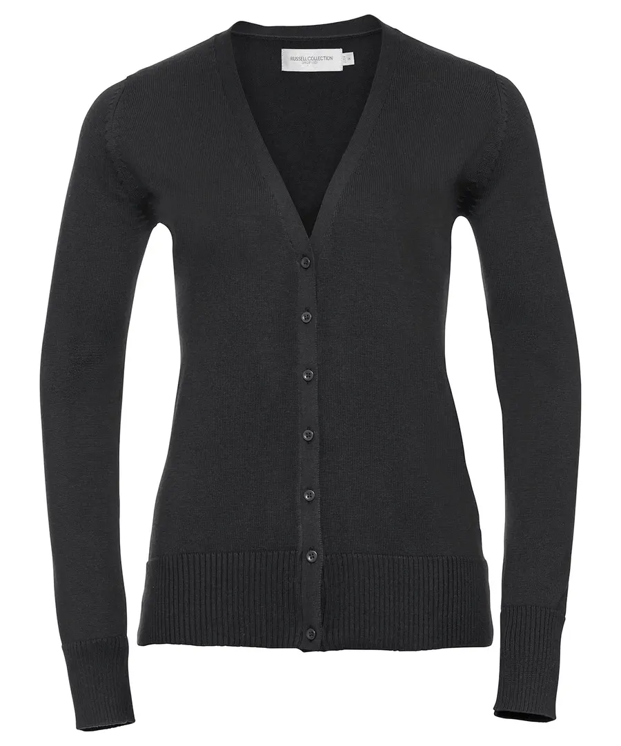 Women's v-neck knitted cardigan – Black