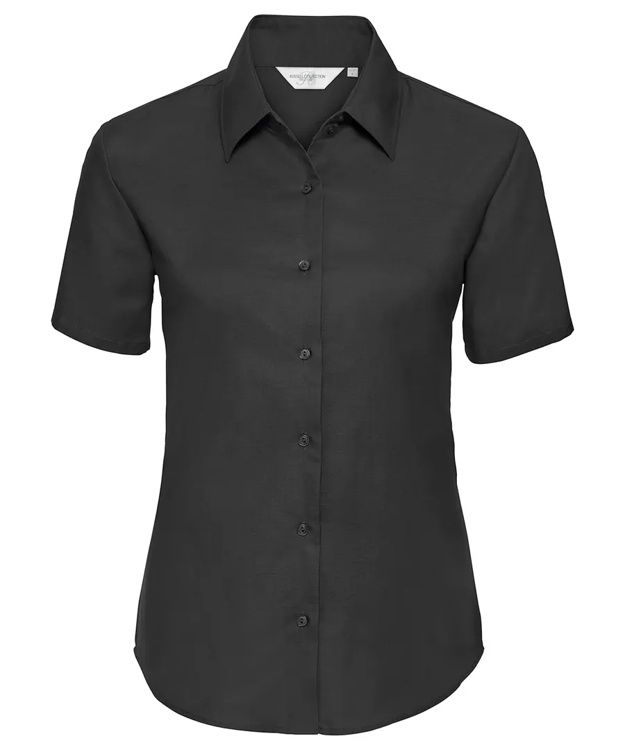 Women's short sleeve Oxford shirt – Black