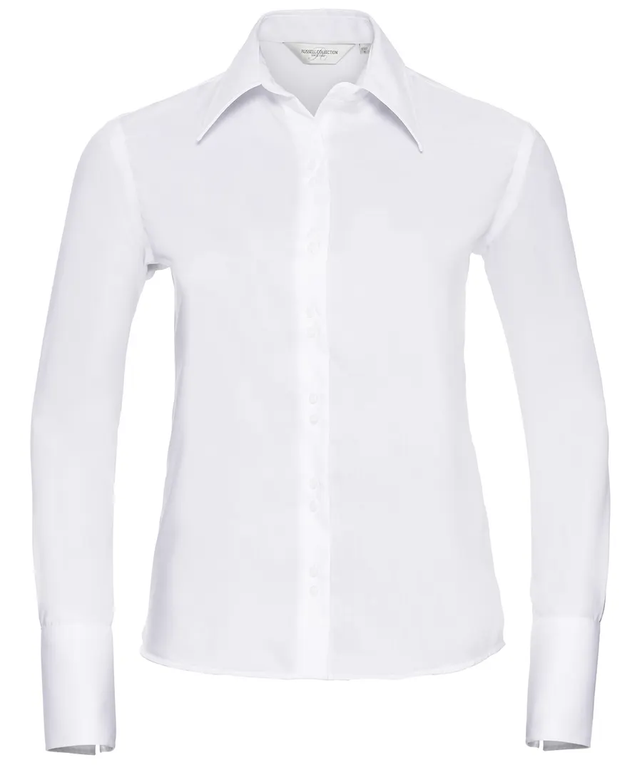 Women's long sleeve ultimate non-iron shirt – White