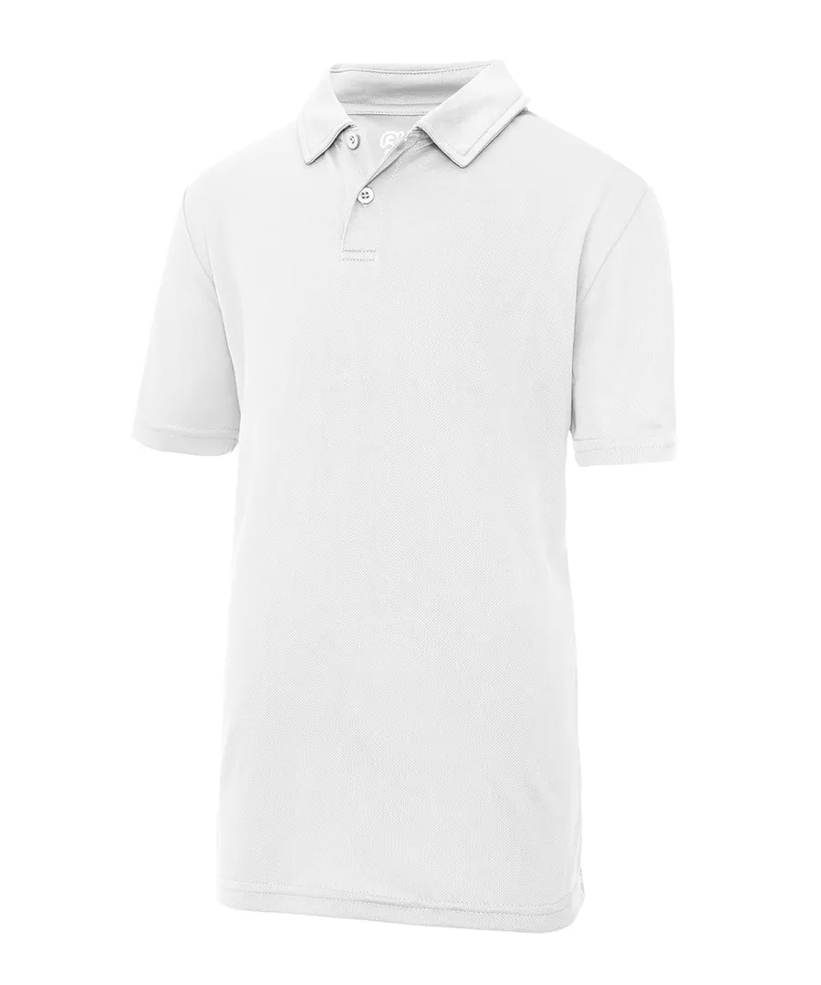 Kids cool polo – Arctic White