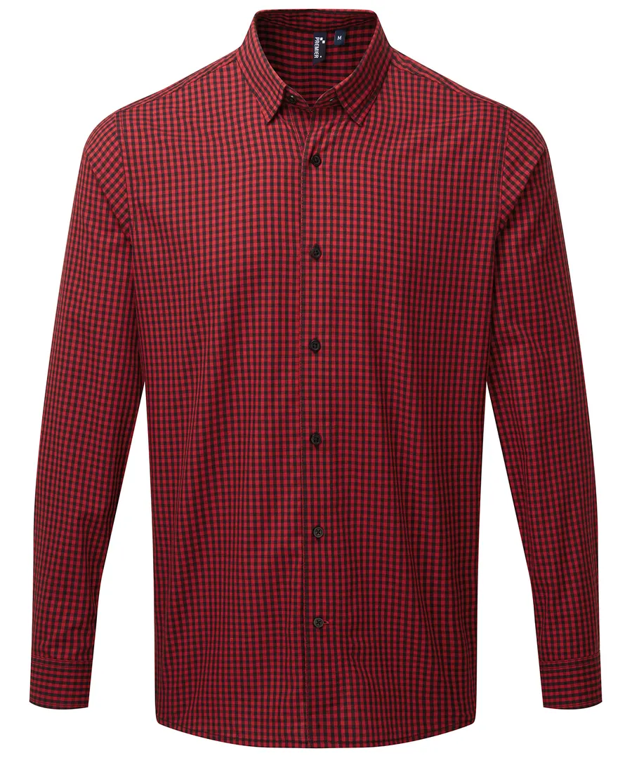 Maxton check long sleeve shirt – Black/Red