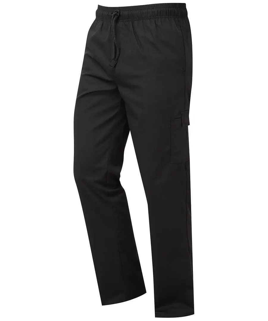 Chef's essential cargo pocket trousers – Black
