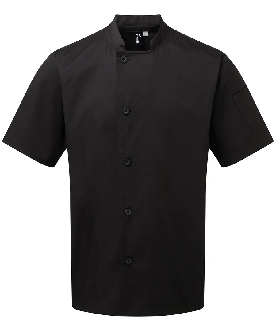 Chef's essential short sleeve jacket – Black