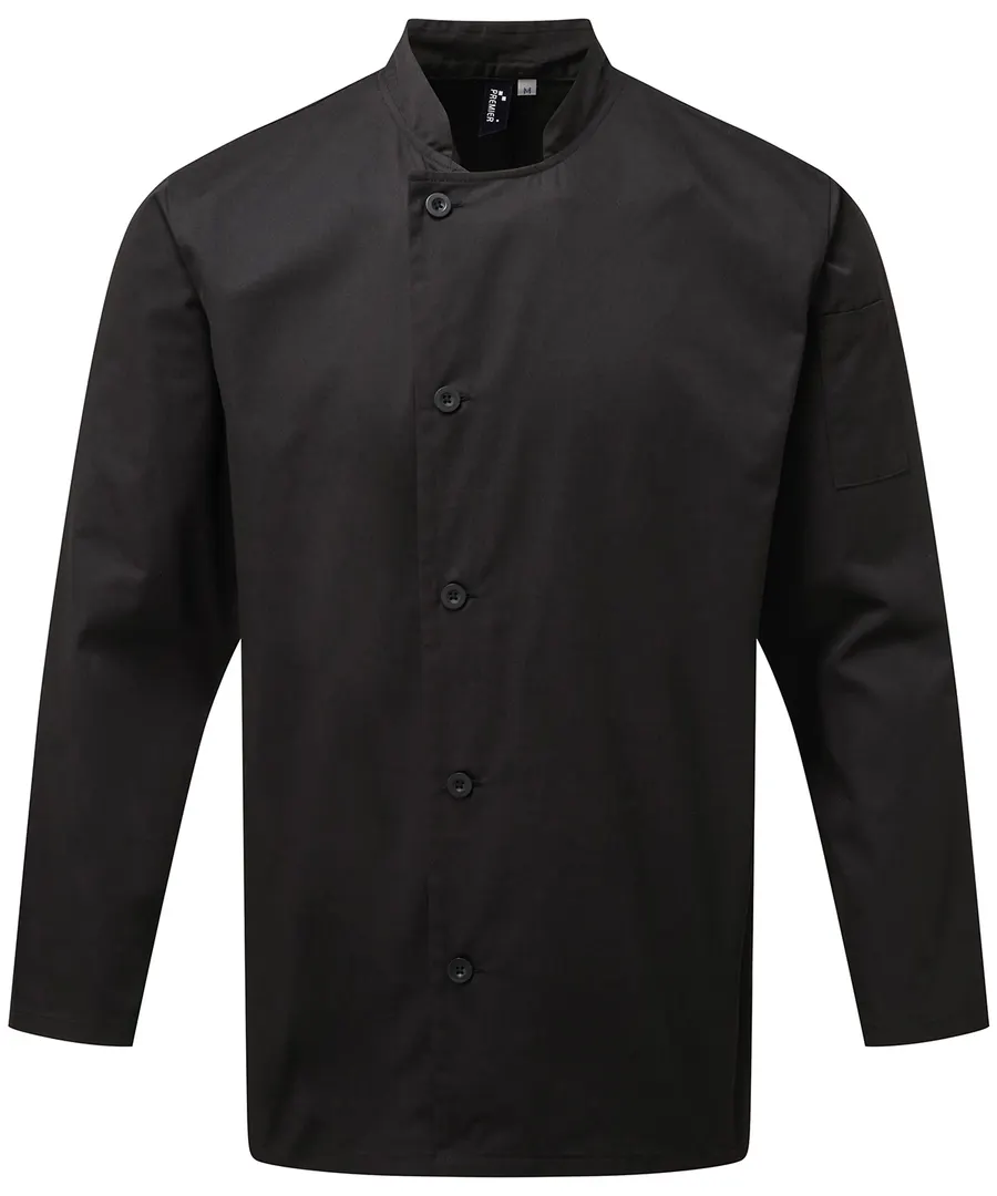 Chef's essential long sleeve jacket – Black