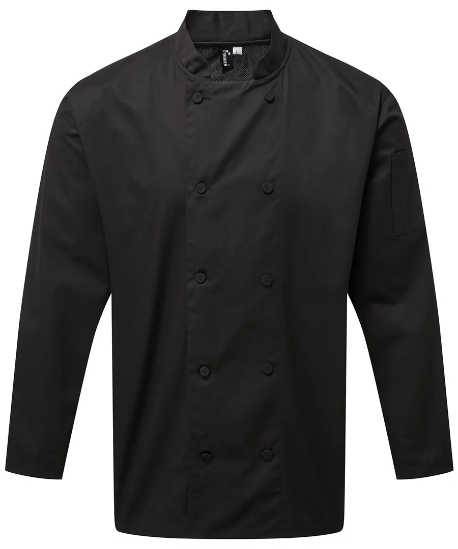 Chef's Coolchecker® long sleeve jacket – Black