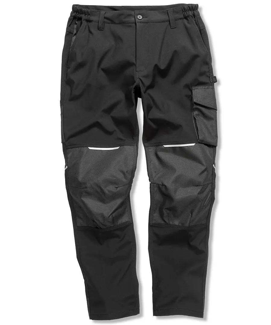 Slim softshell work trouser – Black