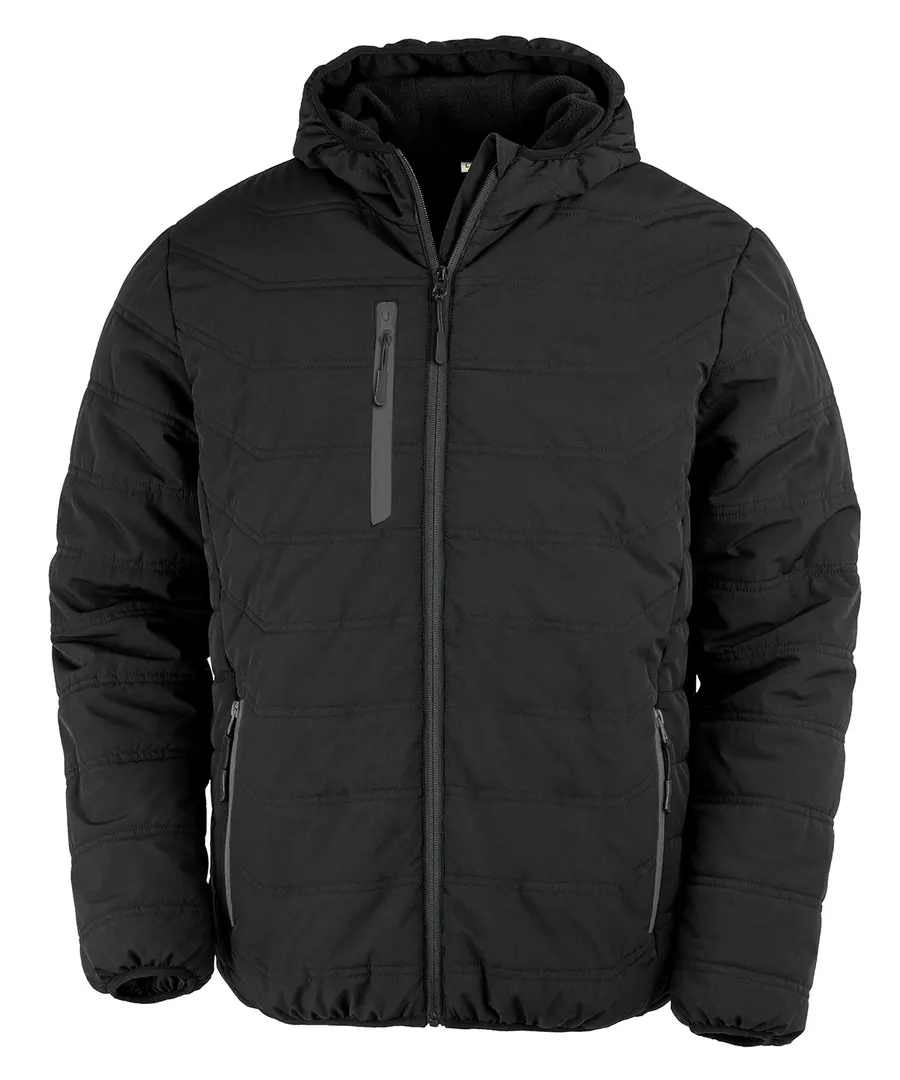 Recycled compass padded winter jacket – Black/Black