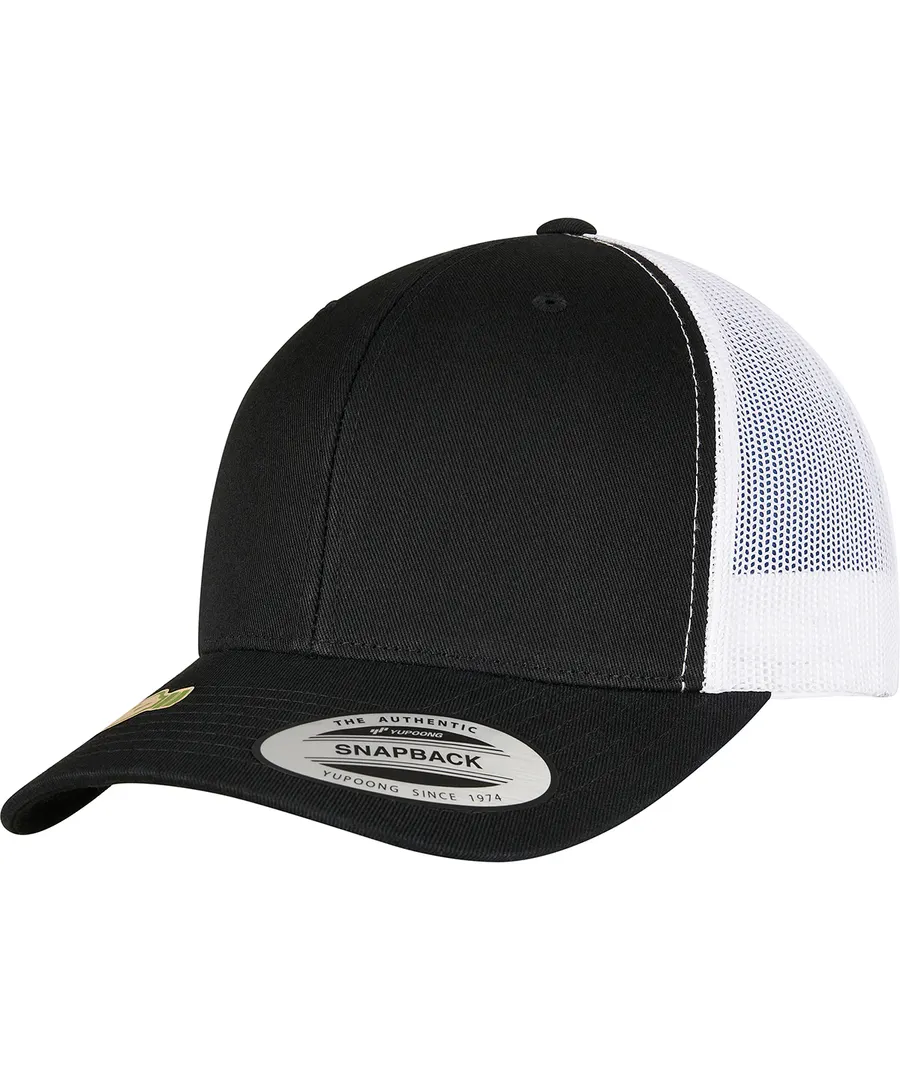 YP classics recycled retro trucker cap 2-tone (6606RT) – Black/White