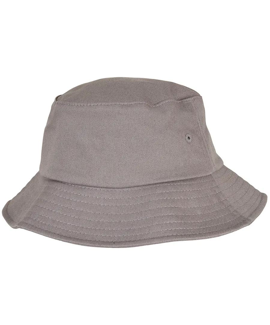 Kids Flexfit cotton twill bucket hat – Grey