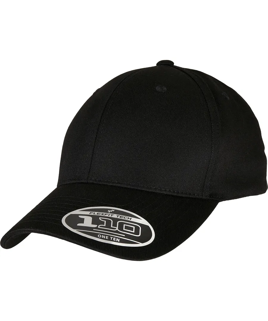 Flexfit 110 curved visor snapback – Black