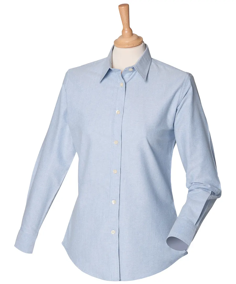 Women's classic long sleeve Oxford shirt – Blue