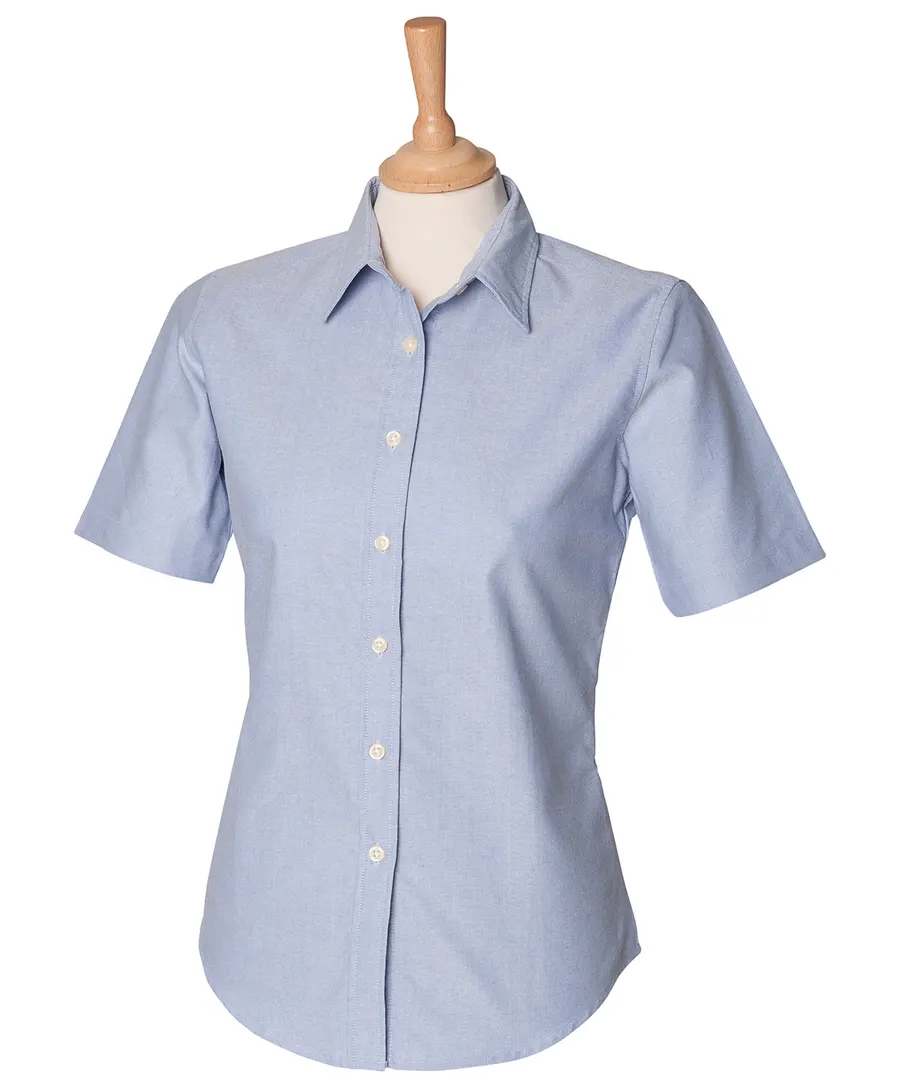 Women's short sleeve classic Oxford shirt – Blue
