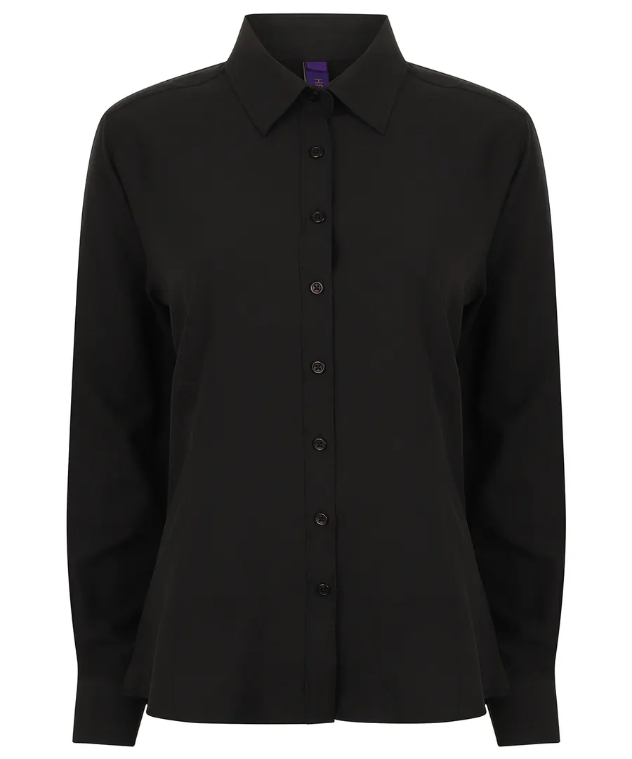 Women's wicking antibacterial long sleeve shirt – Black