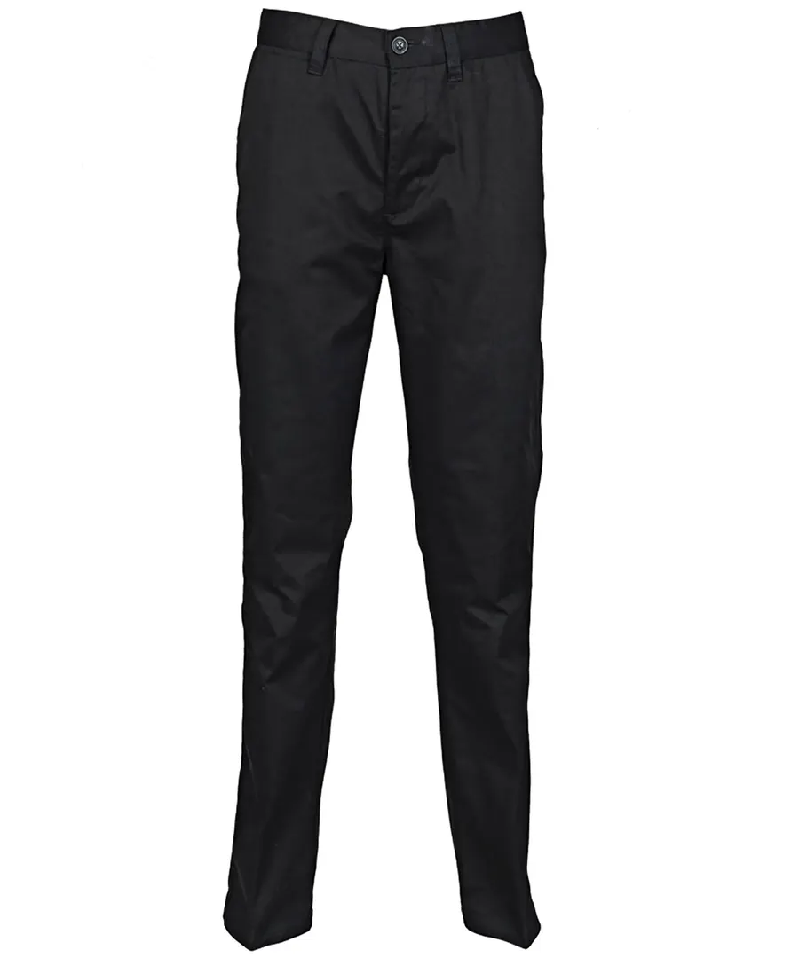 Women's 65/35 flat fronted chino trousers – Black