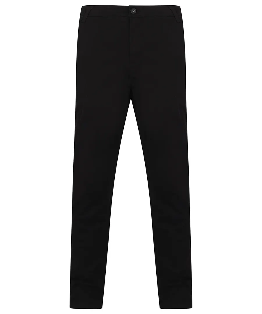 Stretch chinos with flex waistband – Black