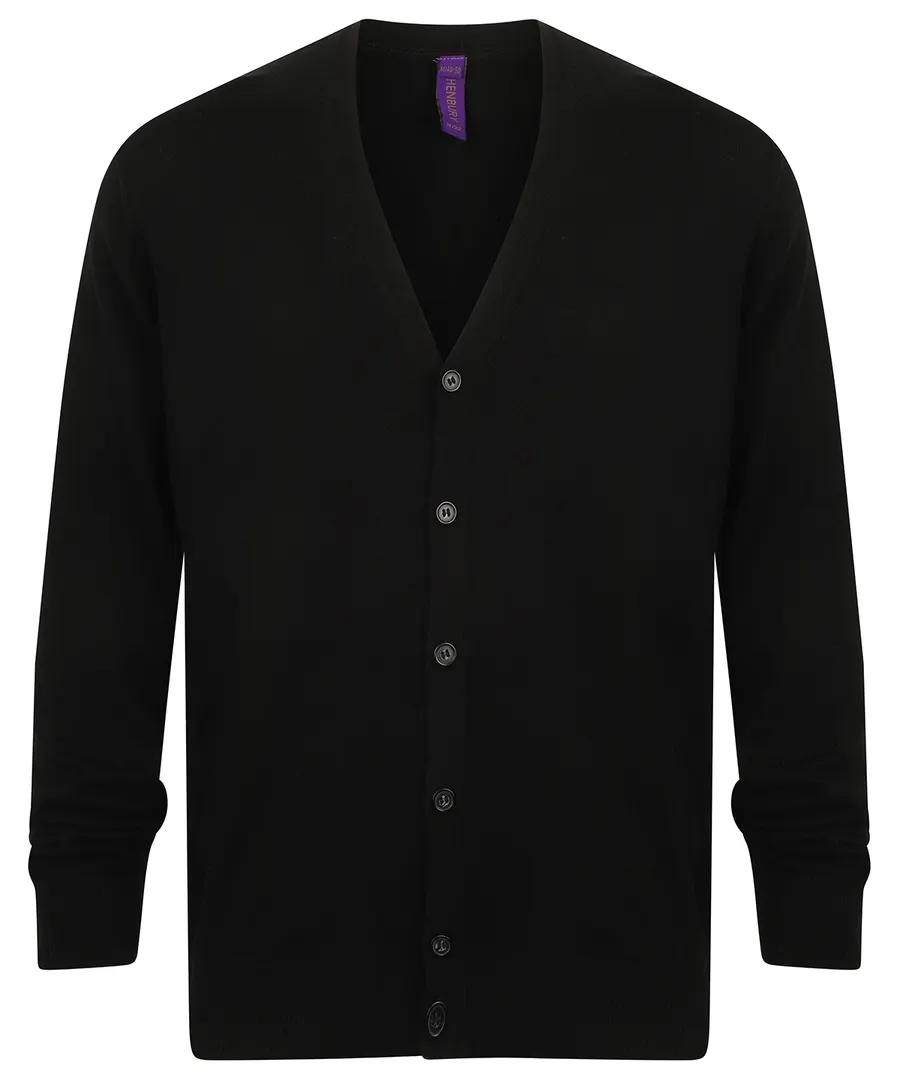 V-button cardigan – Black