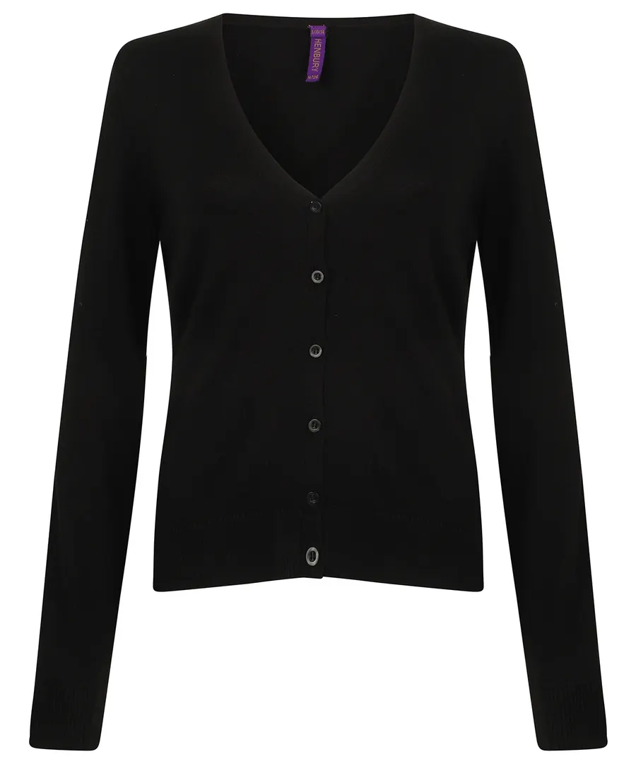 Women's v-neck cardigan – Black