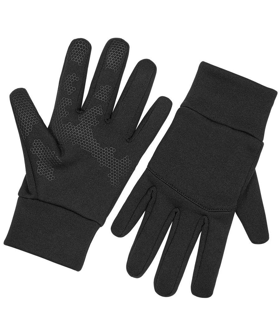 Softshell sports tech gloves – Black