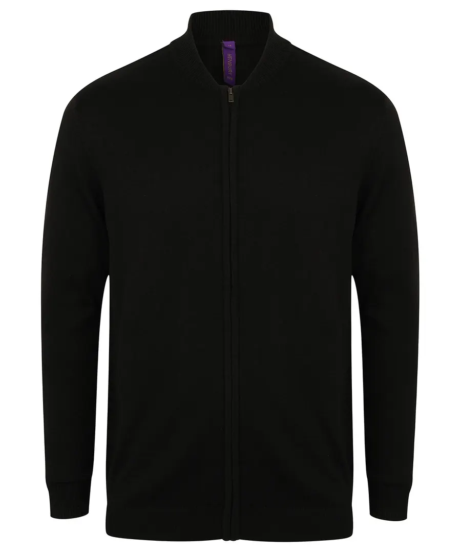 Unisex zip-through cardigan – Black