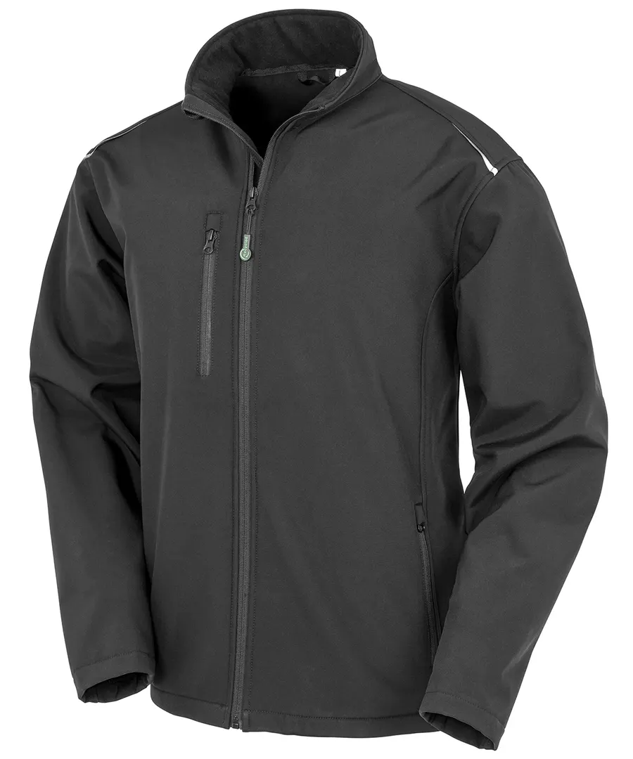 Recycled 3-layer printable softshell jacket – Black