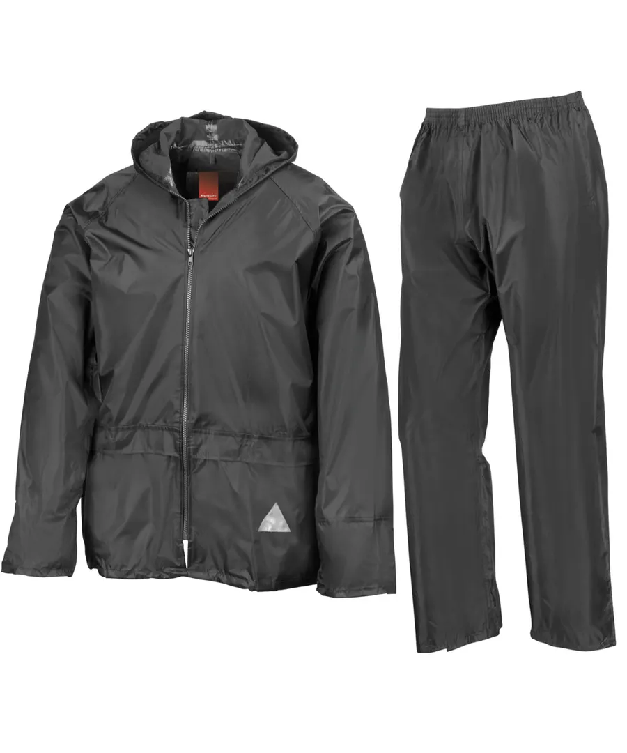 Waterproof jacket and trouser set – Black