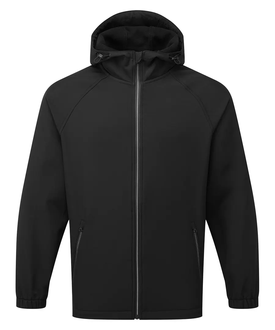 Hooded 2-layer softshell jacket – Black