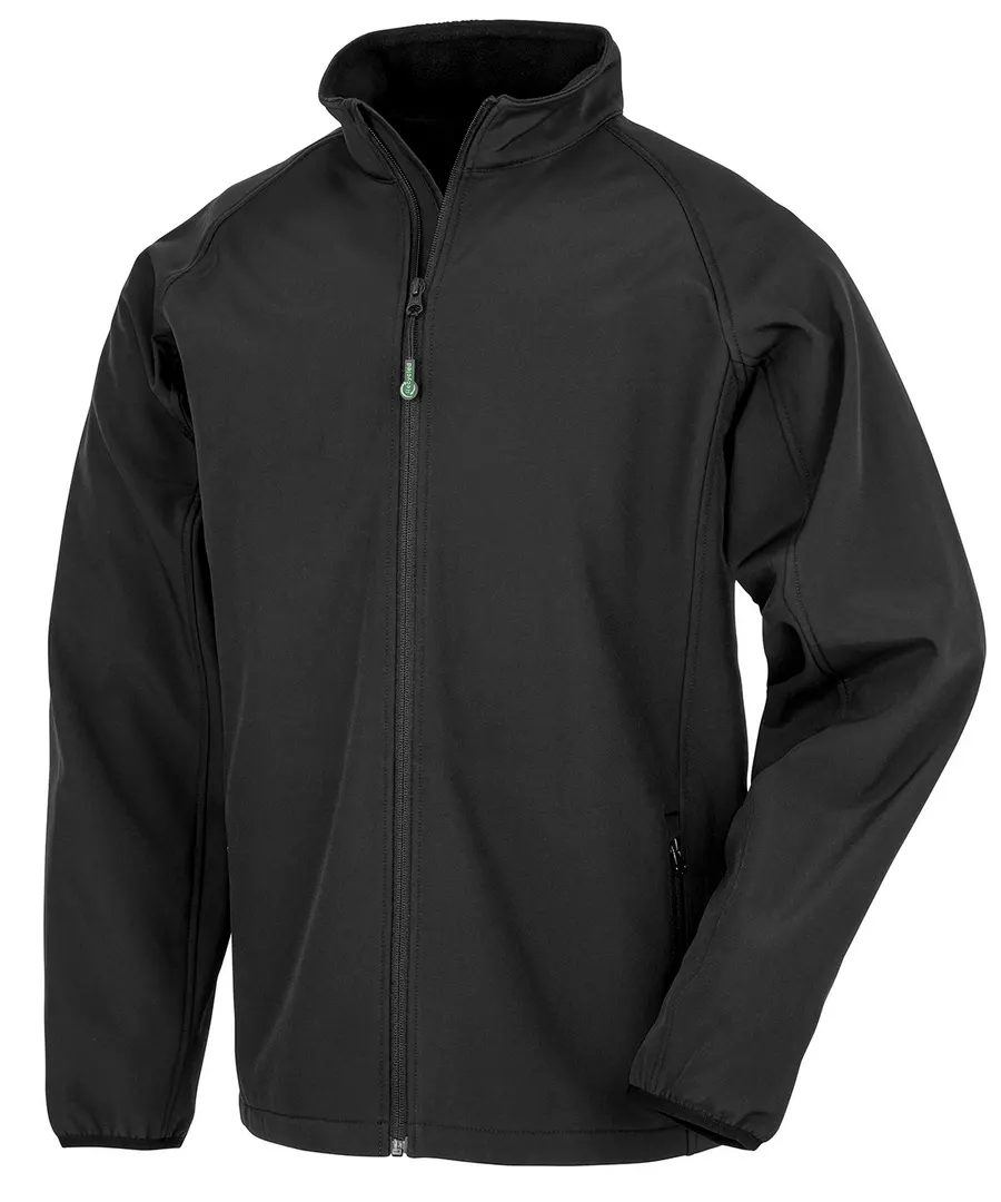 Recycled 2-layer printable junior softshell – Black
