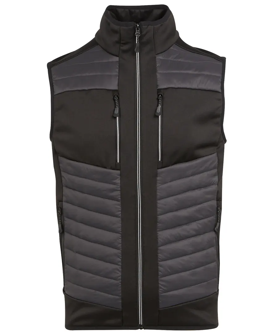 E-Volve unisex thermal hybrid bodywarmer – Ash/Black