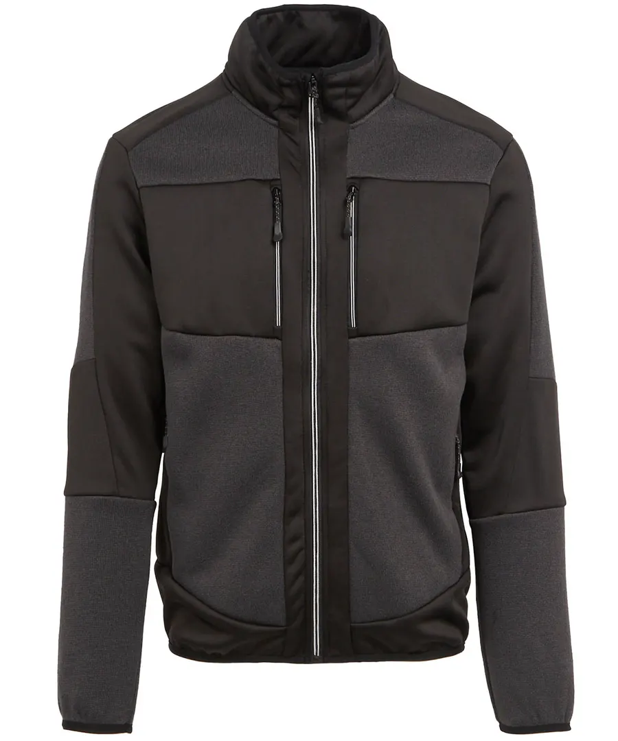 E-Volve unisex knit-effect stretch mid-layer – Ash/Black
