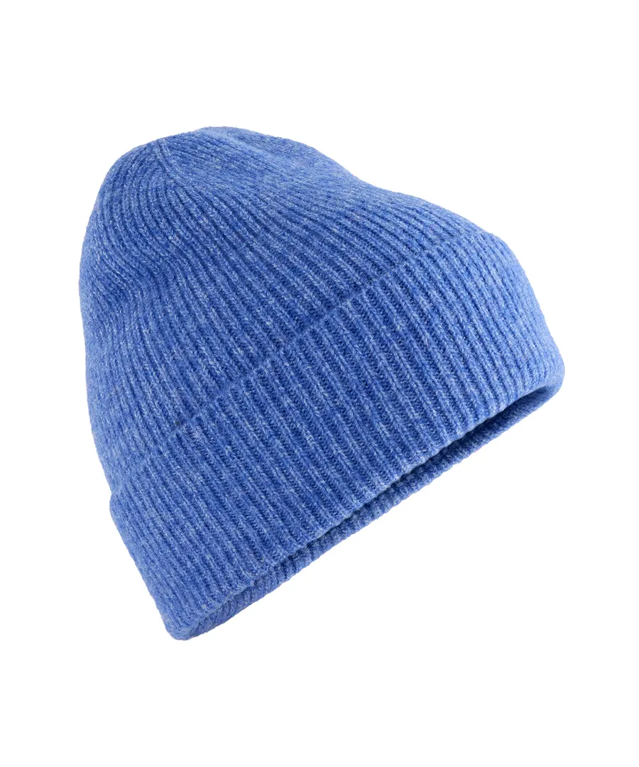 Wool blend beanie – Blue Marl